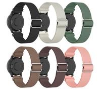 MoKo 6Pack Cinturino Orologio in Nylon Elastico Compatibili con Venu 2S/3S/Vivoactive 4S/Vivomove 3S/Forerunner 255S/265S, Cinturino di Ricambio Regolabile da 18 mm per Smartwatch, Multicolore