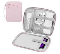 MoKo 7-8 pollici Tablet Sleeve Custodia da trasporto con maniglia, Borsa da viaggio protettiva imbottita per iPad Mini A17 Pro 8,3'' 2024, iPad Mini 6 8,3“ 2021, iPad Mini 5 7,9” 2019, Rosa