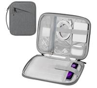 MoKo 7-8 pollici Tablet Sleeve Custodia da trasporto con maniglia, Borsa da viaggio protettiva imbottita per iPad Mini A17 Pro 8,3'' 2024, iPad Mini 6 8,3“ 2021, i-Pad Mini 5 7,9” 2019, Grigio Chiaro