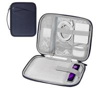 MoKo 7-8 pollici Tablet Sleeve Custodia da trasporto con maniglia, Borsa da viaggio protettiva imbottita per iPad Mini A17 Pro 8,3'' 2024, iPad Mini 6 8,3“ 2021, i-Pad Mi-ni 5 7,9” 2019, Indaco