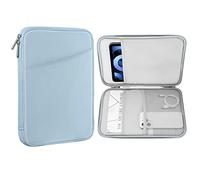 MoKo 9-11'' Custodia Protettiva Compatibile con iPad PRO 11 M4 2024/11 Pollici iPad Air M2 2024/iPad 10a 10,9 2024/iPad Air 5/4 10,9, Galaxy Tab S9/S8/A8/A7 2022, Blu Nebbioso
