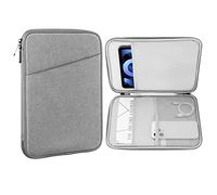MoKo 9-11” Custodia Protettiva Compatibile con iPad PRO 11 M4 2024/11 Pollici iPad Air M2 2024/iPad 10a 10,9 2024/iPad Air 5/4 10,9, Galaxy Tab S9/S8/A8/A7 2022, Grigio Chiaro