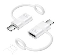 MoKo Adattatore da Lightning a USB C 2 Pezzi, Adattatore da USB-C a Lightning con Ricarica Veloce PD da 60W per iPhone 17 Air 16 15 Pro Max Plus, iPad, Galaxy S25 S24, Non per Cuffie/OTG, Bianco
