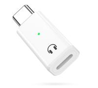 MoKo Adattatore da Lightning a USB C Audio, Adattatore Lightning a USB C per Cuffie e Auricolari per iPhone 16 15 Pro Max Plus, iPad, Galaxy, MacBook, Non per Ricarica/Microfono, Bianco