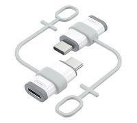 MoKo Adattatore da Lightning a USB C per iPhone 15/16 Pro/16 PRO Max/16 Plus, 2PZ Adattatore iPhone a USB C Supporto per Ricarica/Trasferimento Dati, Non per Auricolari/Audio/OTG, Bianco+Grigio