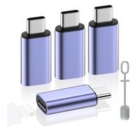 MoKo Adattatore da Lightning a USB C per iPhone 15/16 Pro/16 PRO Max/16 Plus, 4PZ Adattatore iPhone a USB C Supporto per Ricarica/Trasferimento Dati, Non per Auricolari/Audio/OTG, Blu