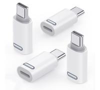 MoKo Adattatore da Lightning a USB C per iPhone 17 Air 16 15 Pro Max Plus, iPad - Non Per Cuffie/Unità Flash USB/Apple Pencil, 4 PZ Adattatore Phone a Tipo C, Ricarica Rapida, Bianco PD