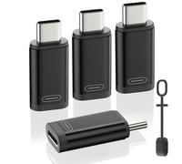 MoKo Adattatore da Lightning a USB C per iPhone Air 17 16 15 Pro Max Plus, iPad Pro/Air, Galaxy, 4PZ Adattatore iPhone a USB C Supporto per Ricarica Rapida 36W, Non per Auricolari/OTG, Nero