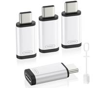 MoKo Adattatore da Lightning a USB C per iPhone Air 17 16 15 Pro Max Plus, iPad Pro/Air, Galaxy, 4PZ Adattatore iPhone a USB C Supporto per Ricarica Rapida 36W, Non per Auricolari/OTG, Bianco/Nero