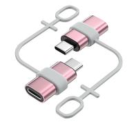 MoKo Adattatore da Lightning a USB C per iPhone Air 17 16 15 PRO Max Plus, iPad PRO/Air, Galaxy S25 S24, 2PZ Adattatore iPhone a USB C Supporto per Ricarica, Non per Auricolari/Audio/OTG, Rosa