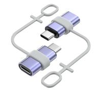 MoKo Adattatore da Lightning a USB C per iPhone Air 17 16 15 PRO Max Plus, iPad PRO/Air, Galaxy S25 S24, 2PZ Adattatore iPhone a USB C Supporto per Ricarica, Non per Auricolari/Audio/OTG, Blu