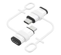 MoKo Adattatore da Lightning a USB C periPhone Air 17 16 15 Pro Max Plus, iPad Pro/Air, Galaxy, 2PZ Adattatore iPhone a USB C Supporto per Ricarica Rapida 36W, Non per Auricolari/OTG, Bianco/Nero