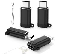 MoKo Adattatore da Lightning Femmina a USB C Maschio 4 Pezzi, Adattatore iPhone a USB C per iPhone 15/16 Pro/16 PRO Max/16 Plus, iPad Air, per Ricarica, Non per Auricolari/Audio/OTG, Nero
