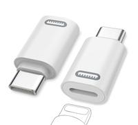 MoKo Adattatore da Lightning Femmina a USB-C per iPhone Duo 18 17 16 15 | Non Per Cuffie/Unità Flash USB/Apple Pencil, Ricarica Rapida, Adattatore iPhone a USB-C, [2 Pezzi - Bianco]
