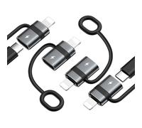 MoKo Adattatore da USB C a Lightning con Ricarica Veloce PD 36W, Adattatore da USB-C Femmina a Lightning Maschio per iPhone 14/13/12/11/iPad/iPod/AirPods, non per audio/OTG, Grigio, 4 pezzi