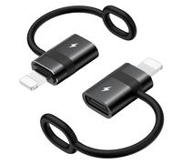 MoKo Adattatore da USB C a Lightning con Ricarica Veloce PD 36W, Adattatore da USB-C Femmina a Lightning Maschio per iPhone 14/13/12/11/iPad/iPod/AirPods, non per audio/OTG, Nero
