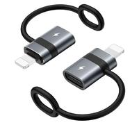 MoKo Adattatore da USB C a Lightning con Ricarica Veloce PD 36W, Adattatore da USB-C Femmina a Lightning Maschio per iPhone 14/13/12/11/iPad/iPod/AirPods, non per audio/OTG, Grigio