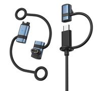 MoKo Adattatore de Charge USB C Compatibile con Garmin Watch 3Pack,Blu-Gris