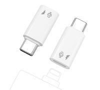 MoKo Adattatore microfono da Lightning a USB C 2 Pezzi(Non per Cuffie/Dati), adattatore da USB C Maschio a Lightning Femmina per Microfono Lavalier Wireless per iPhone 16/15 Plus Pro Max, iPad Pro/Air