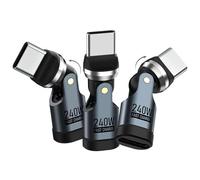 Moko Adattatore USB C a 90 Gradi 240W - Angolo Retto di Tipo C, 3 Pezzi