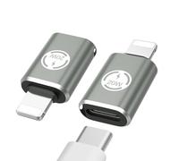 MoKo Adattatore USB C a Lightning 2PZ, Connettore USB C Maschio a Lightning Femmina, Supporta Ricarica 20W, Convertitore per iPhone 14/13/12/11/XS/XR/SE, iPad/iPod/AirPods, Non per Audio/OTG, Verde