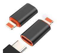 MoKo Adattatore USB C a Lightning 2PZ, Connettore USB C Maschio a Lightning Femmina, Supporta Ricarica 27W, Convertitore per iPhone 14/13/12/11/XS/XR/SE, iPad/iPod/AirPods, Non per Audio/OTG, Nero