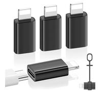 MoKo Adattatore USB C a Lightning 4PZ, Non per Audio/OTG, Nero