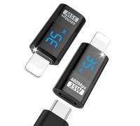MoKo Adattatore USB C a Lightning con Display a LED, Adattatore USB C Femmina a Lightning Maschio per iPhone Serie 14/13/12/11, Ricarica Rapida e Trasferimento Dati da 35W PD, Non per Audio/OTG