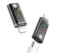MoKo Adattatore USB C a Lightning, Supporta Ricarica Rapida PD a 35W e Sincronizzazione Dati Adattatore Maschio Lightning a Femmina USB C per iPhone 14/13/12/11/iPad/iPod, Non per Cuffie/OTG, Nero