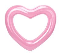 MoKo Anello da nuoto a forma di cuore, 120 cm, gonfiabile, per il nuoto, per l'estate, per adulti, bambini, spiaggia, piscina, feste, colore oro rosa