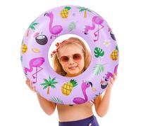 MoKo Anello da Nuoto, Gonfiabili da Piscina in PVC, Galleggiante da Piscina per Bambini, Giocattoli da Piscina per Spiaggia, Decorazioni per Feste, Oggetti Fotografici, 65CM, Fenicottero Rosa