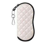 MoKo Astuccio per Occhiali da Sole, Custodia Portatile a Cerniera di Neoprene Morbido con Clip da Cintura, per Occhiali, Montature, Cosmetici, Chiavi, Penne, Schede, ECC, Rombo del Tono della Pelle