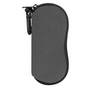 MoKo Astuccio per Occhiali da Sole, Custodia Portatile a Cerniera di Neoprene Morbido con Clip da Cintura, per Occhiali, Montature, Cosmetici, Chiavi, Penne, Schede, ECC - Grigio