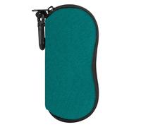 MoKo Astuccio per Occhiali da Sole, Custodia Portatile a Cerniera di Neoprene Morbido con Clip da Cintura, per Occhiali, Montature, Cosmetici, Chiavi, Penne, Schede, ECC - Verde