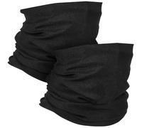 MoKo Bandana, Bendane da Collo, Testa, Colorati 2 Pezzi Bandane Colorate in Microfibera Multi Uso, Dim 25x 43 cm Sciarpa Sport Fasce Traspirante Bandana per Viso, Capelli, Uomo, Donna - Nero