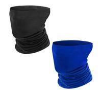 MoKo Bandana in Microfibra, 2 Pezzi 25 × 43 cm, Nero e Blu