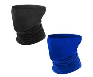 MoKo Bandana in Microfibra, 2 Pezzi 25 × 43 cm, Nero e Blu
