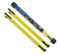 MoKo Bastone Indicatore Golf 2 PZ, Bastoni per Pratica da Golf, Bastone da Golf a Tre-Pieghe, Attrezzatura da Allenamento da Golf per Puntare, Allenare, Accessori di Postura Corretta da Golf, Giallo