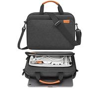 MoKo Custodia Borsa per Tablet da 12.9 inch, Custodia Morbida con Maniglia e Tracolla Compatibile con iPad Pro 12.9 M2 2022/2021/2020/2018, Borsa con Tasche Multiple, Nero & Grigio