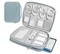 MoKo Borsa da 9-11 Pollice con Custodia per Tablet iPad Pro M4 & Air M2 2024, iPad 10th Gen 10,9, iPadAir 5/4th 10,9, Borsa per i-Pad a Doppio Strato con Maniglia per Trasporto Antiscivol,Blu nebbioso