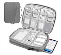 MoKo Borsa da 9-11 Pollice con Custodia per Tablet iPad Pro M4 & Air M2 2024, iPad 10th Gen 10,9, iPadAir 5/4th 10,9, Borsa per i-Pad a Doppio Strato con Maniglia per Trasporto Antiscivo,Grigio Chiaro