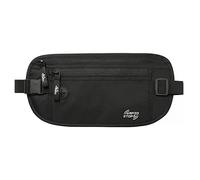MoKo Borsa da Cintura - Marsupio Regolabile Porta Oggetti Portafoglio di Nascosto per Viaggio, Sacchetto Impermeabile con Foro per Auricolare, Nero