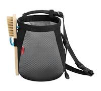 MoKo Borsa per Gesso da Arrampicata, Sacchetto per Gesso per Sport Borsa Professionale per Gesso con Cintura Regolabile e Moschettoni, per Alpinismo Sollevamento Pesi Ginnastica, Nero+Grigio