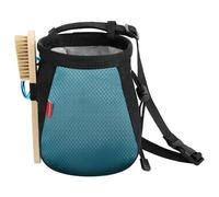 MoKo Borsa per Gesso da Arrampicata, Sacchetto per Gesso per Sport Borsa Professionale per Gesso con Cintura Regolabile e Moschettoni, per Alpinismo Sollevamento Pesi Ginnastica, Nero+Azzurro