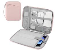 MoKo Custodia Morbida con Maniglia per Tablet da 9-11 Pollice, per iPad Pro 11 M4 2024/11 pollici iPad Air M2 2024/iPad 10a 10,9 2024/iPad Air 5/4 10,9, Galaxy Tab S9/S8/S7/A9+/A8/A7, Rosa