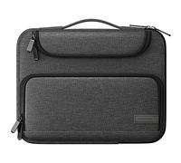 MoKo 9-11" Custodia Protettiva per Tablet con Manico, Compatibile con iPad 10a/Air 5 10.9, iPad PRO 11 M2, 9/8/7a Gen 10.2, Galaxy Tab S9/S8 11 2023, Borsa per Tablet con Tasche Multiple, Nero&Grigio