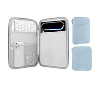 MoKo 12,9" Custodia Protettiva per 13 Zoll iPad Pro M4 2024 OLED, 13 Zoll iPad Air M2 2024, iPad Pro 12,9 M2 2022-2015, Galaxy Tab S9+/S8+ 12,4", Blu Nebbioso