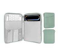 MoKo 9-11 Pollici Tablet Sleeve Case, Si Adatta 11inch iPad Air M3, iPad A16 2025, PRO 11 M4, iPad 10/9/8/7th, Galaxy Tab S9/S8/A8/A7, Custodia Protettiva con Tasca, Ciano