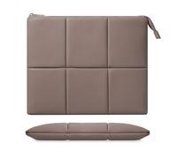 MoKo 13.3-14 Pollici Puffy Laptop Sleeve Adatta a MacBook Air 13'' M3 2024/2020/2019, MacBook PRO 14'' M3 2024/2023, MacBook PRO 13” M2/M1, Custodia in Pelle PU per Il Trasporto, caffè