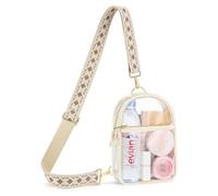 MoKo Borsa Trasparente, Borsa a Tracolla Multitasche, Borsa Approvata dallo Stadio con Tracolla Regolabile per Concerti, Eventi e Giochi Sportivi, Bianco